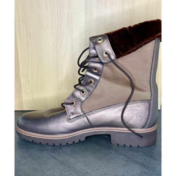 Timberland Lady Premium Fold 8 IN Winter Brown 96367 Womens Boots Leather 9.5 M - Picture 4 of 10